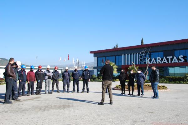 KARATAŞ ŞİRKETLER GRUBU PLANLI YANGIN TATBİKATI GERÇEKLEŞTİRİLDİ.
